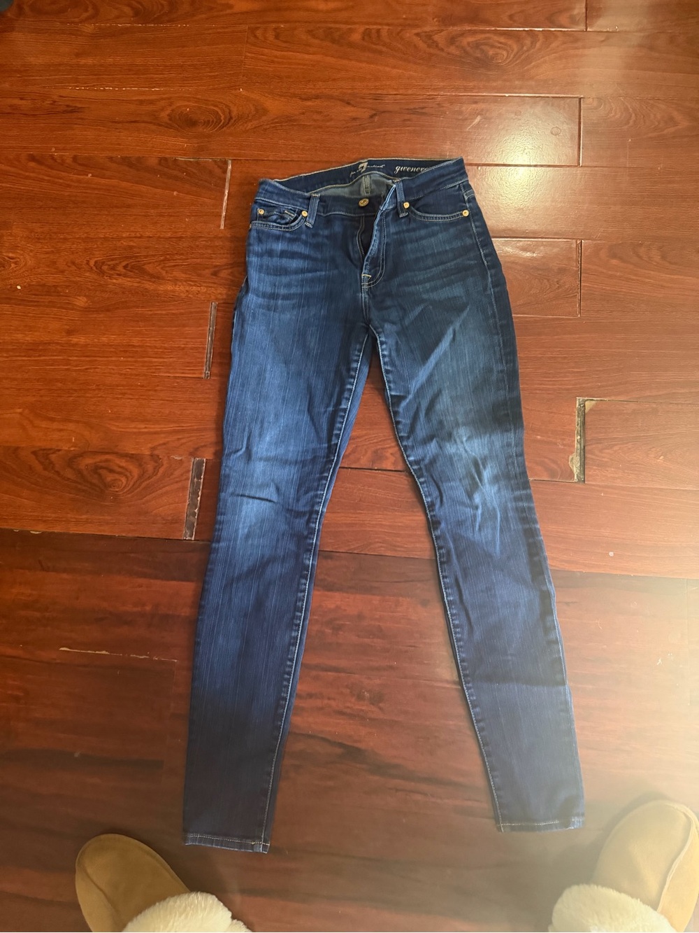 7 For All Mankind Dark Blue Skinny Jeans